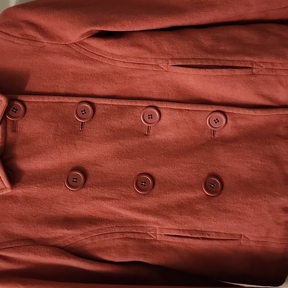 Abercrombie And Fitch Y2K Size Medium Wool Blend Short Peacoat Pink Rose - Picture 2 of 10